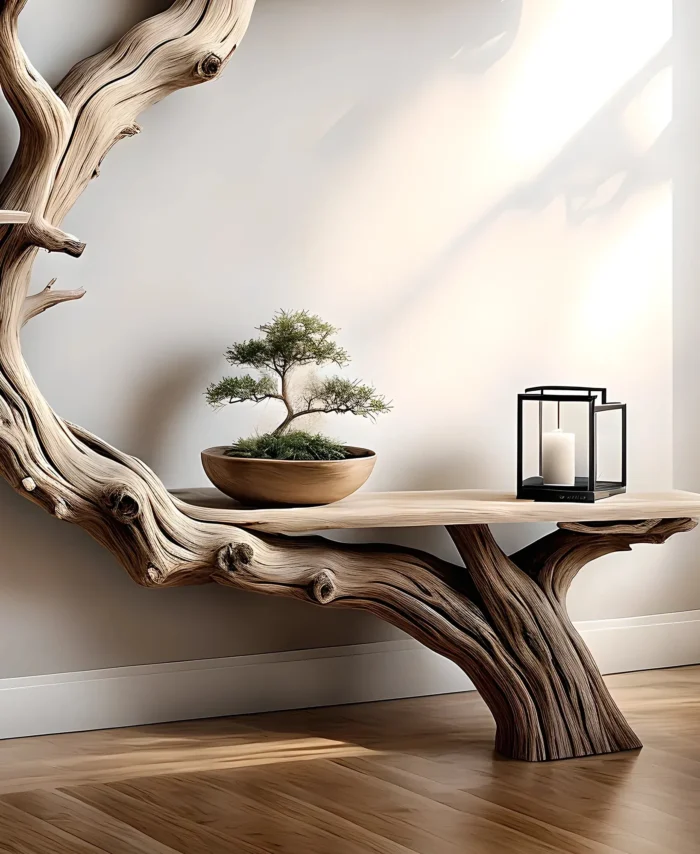 Branch-Form Bookshelf for Living Room – Floating Wall Shelf