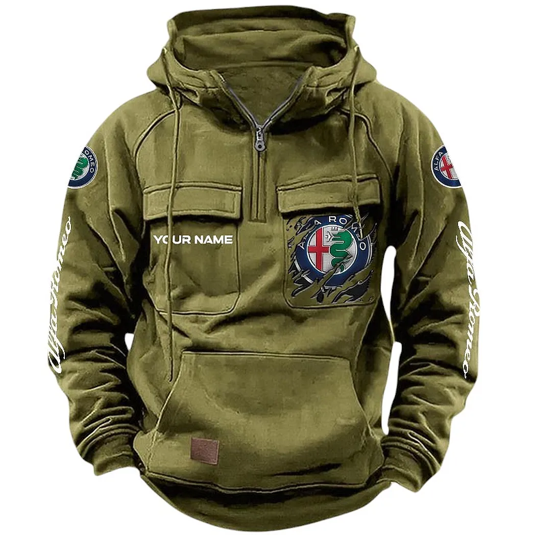 Sport Sedan Tactical Quarter-Zip Hoodie, Wrench & Ride Hoodie CAR164 - Army Green