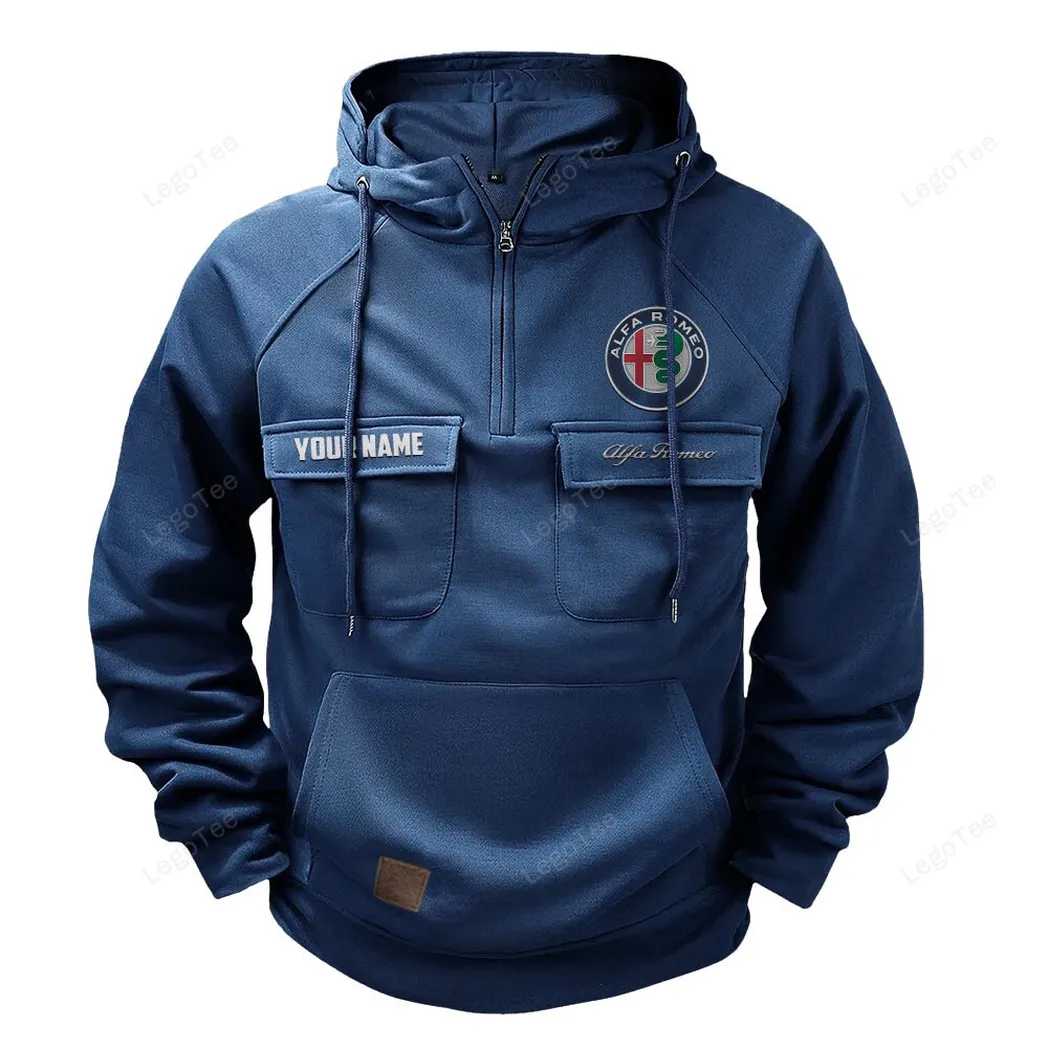 Sport Sedan Tactical Quarter-Zip Hoodie, Rugged Performance Quarter-Zip CAR109 - Dark Blue