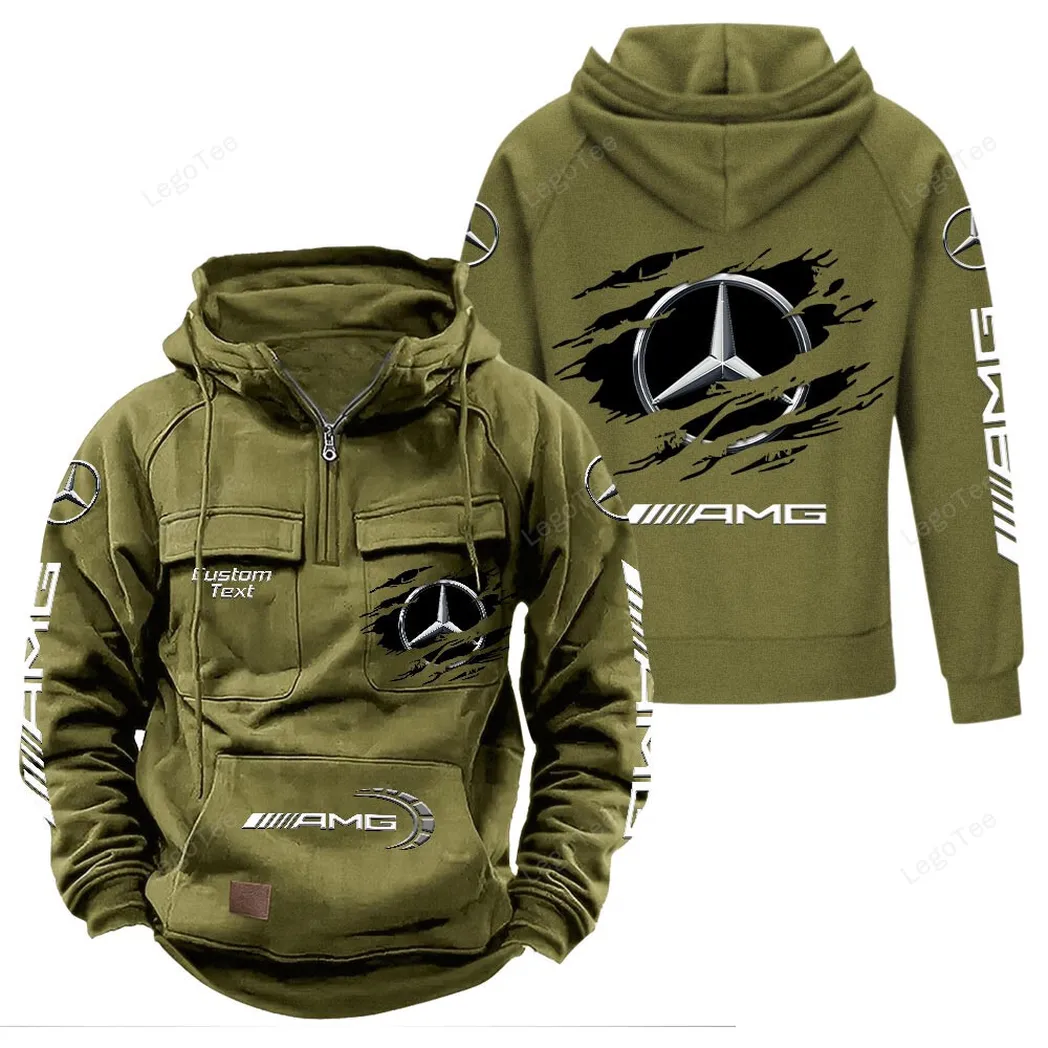 High-Performance Vehicle Tactical Quarter-Zip Hoodie, Road Warrior Quarter-Zip CAR122 - Army Green