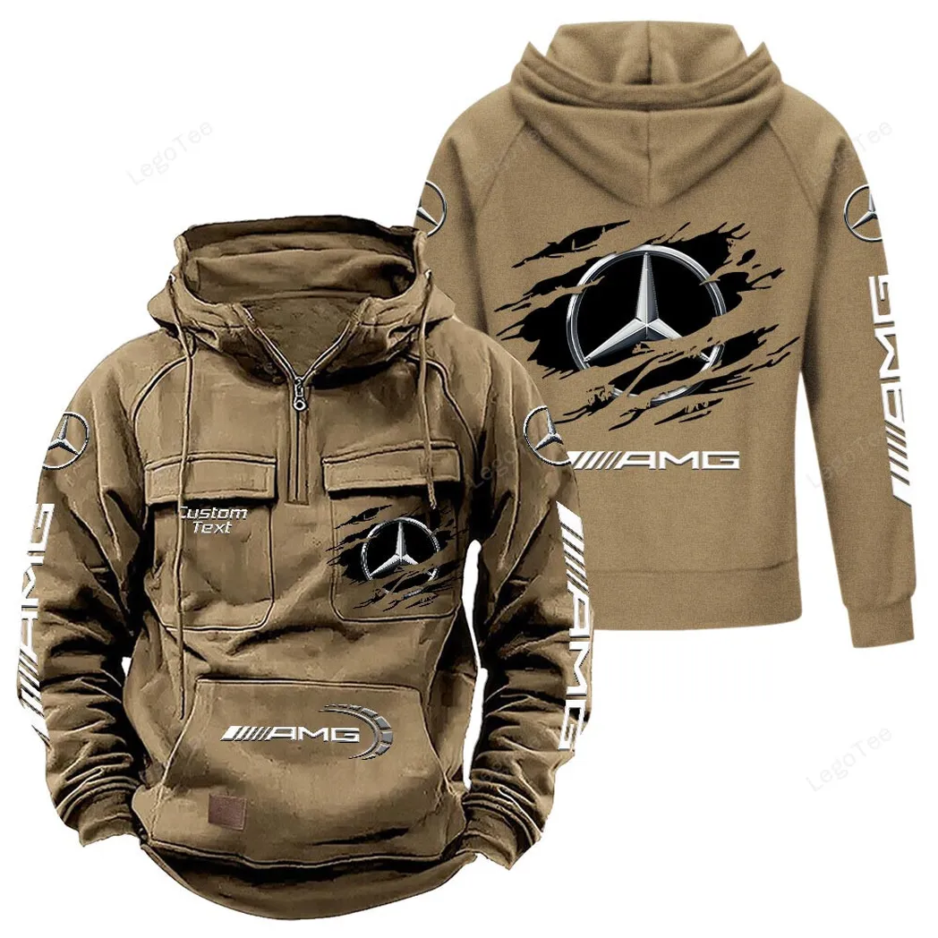 Performance Car Tactical Quarter-Zip Hoodie, Car Culture Tactical Gear CAR122 - Khaki