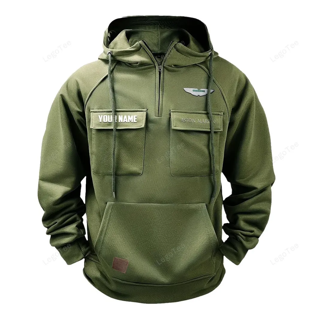Dynamic Driving Machine Tactical Quarter-Zip Hoodie, Classic Rider Quarter-Zip CAR109 - Army Green