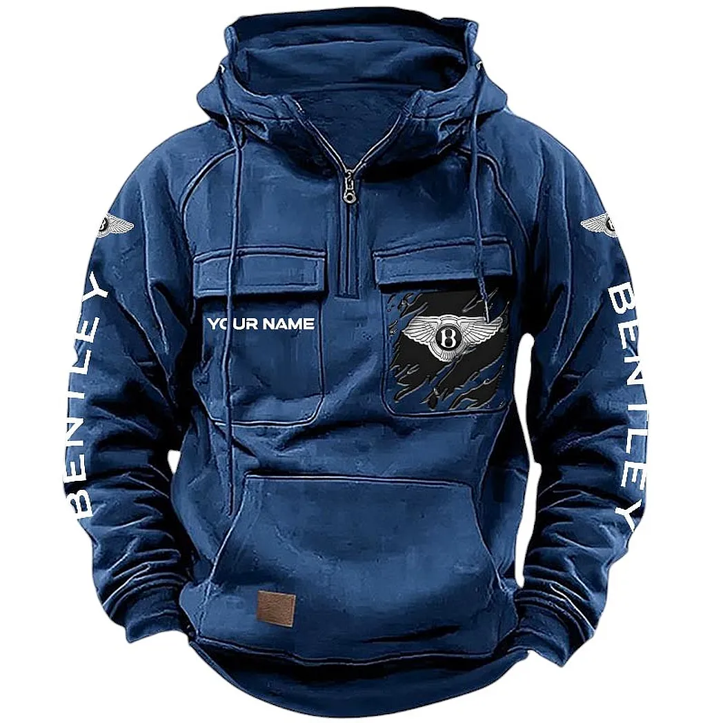 Executive Touring Car Tactical Quarter-Zip Hoodie, Built Tough for Riders CAR164 - Dark Blue