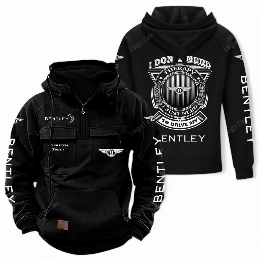 Exclusive Prestige Vehicle Tactical Quarter-Zip Hoodie, Bold Garage-Ready Hoodie CAR106 - Black