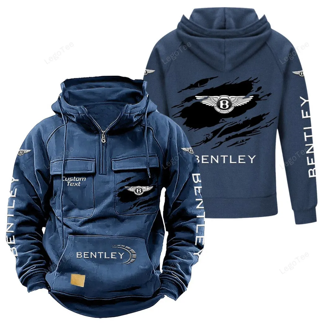 Elite Luxury Ride Tactical Quarter-Zip Hoodie, Street-Ready Tactical Gear CAR122 - Dark Blue