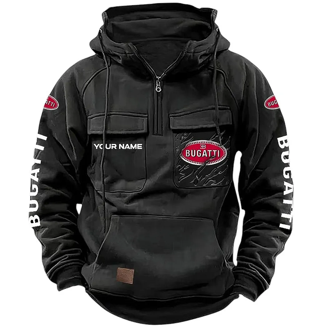 Elite Roadster Tactical Quarter-Zip Hoodie, Garage-Tested Tactical Style CAR164 - Black
