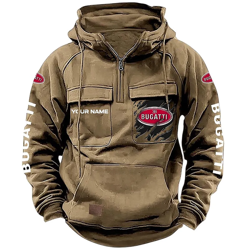 Luxury Performance Machine Tactical Quarter-Zip Hoodie, Road Warrior Quarter-Zip CAR164 - Khaki