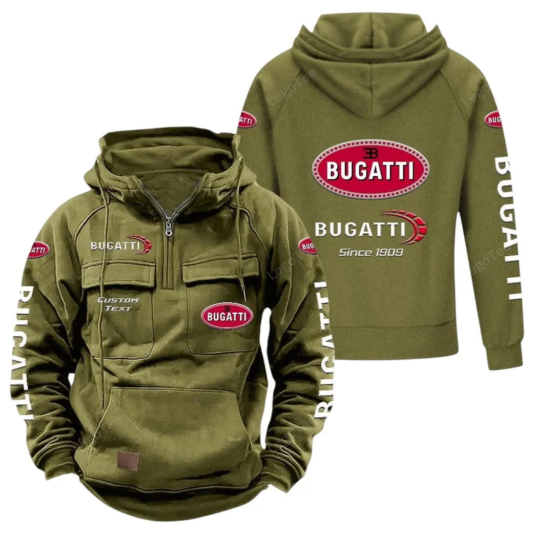 Record-Breaking Auto Tactical Quarter-Zip Hoodie, Rugged Garage Tactical Hoodie CAR960 - Army Green