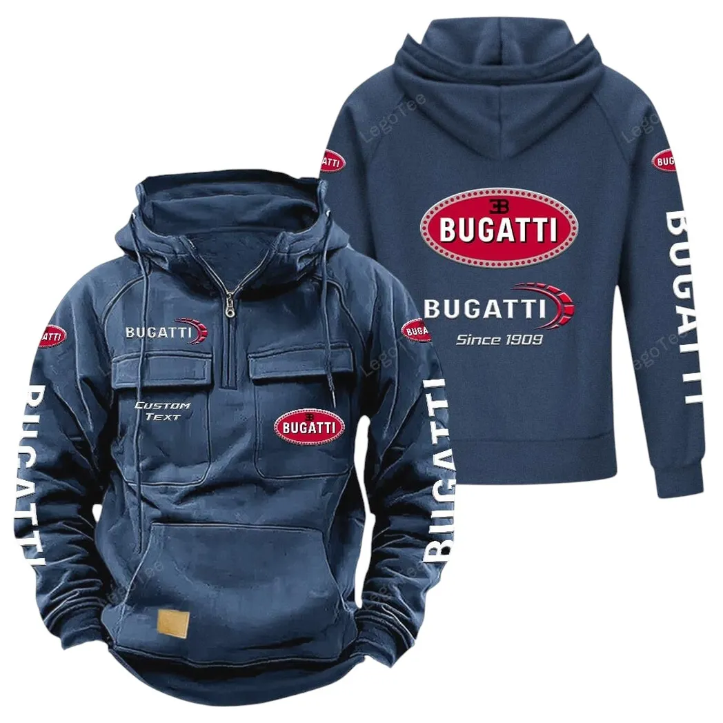 Elite Roadster Tactical Quarter-Zip Hoodie, Custom Gearhead Hoodie CAR960 - Dark Blue
