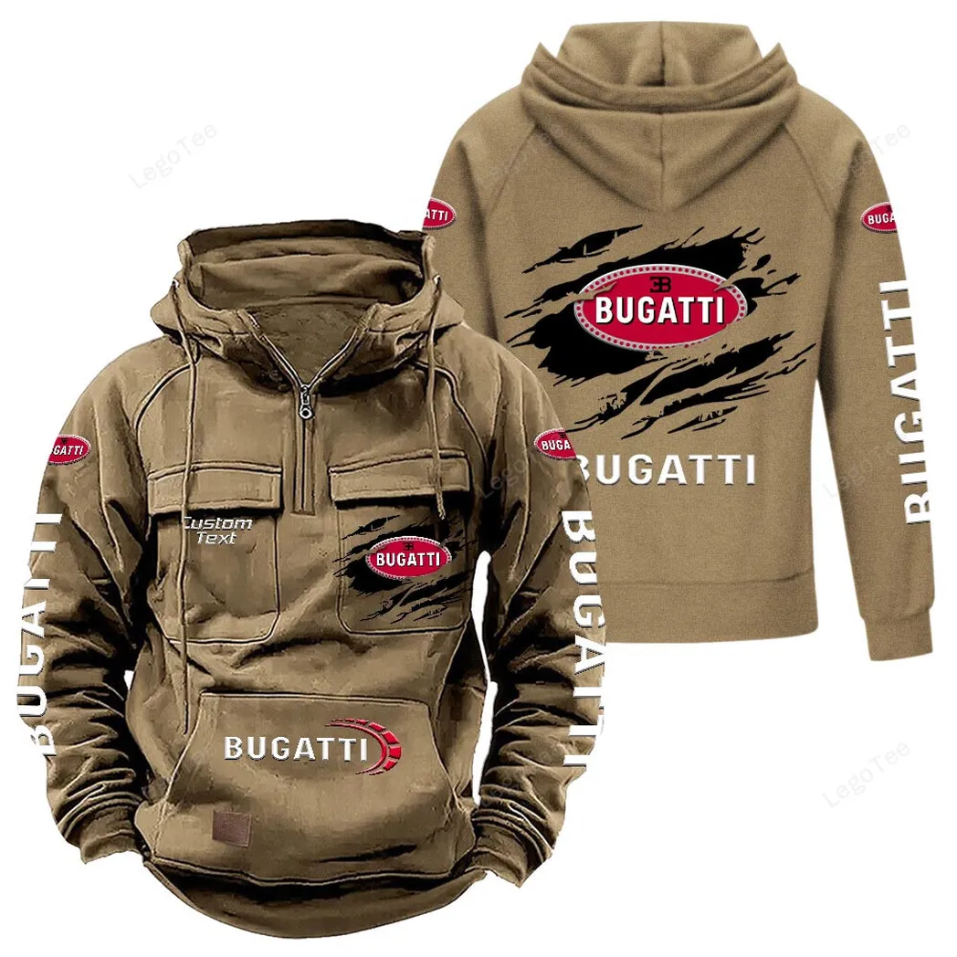 Hypercar Tactical Quarter-Zip Hoodie, Garage-Tested Tactical Style CAR122 - Khaki