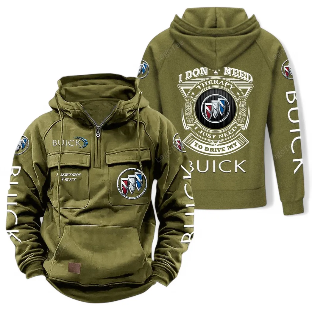 Full-Size Sedan Tactical Quarter-Zip Hoodie, Garage Nights Hoodie CAR106 - Army Green