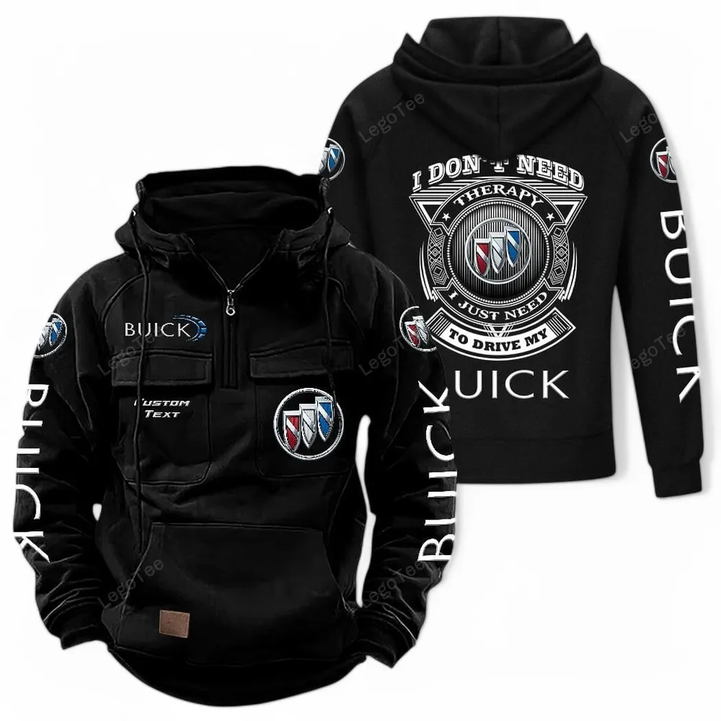 Mid-Size SUV Tactical Quarter-Zip Hoodie, Bold Garage-Ready Hoodie CAR106 - Black