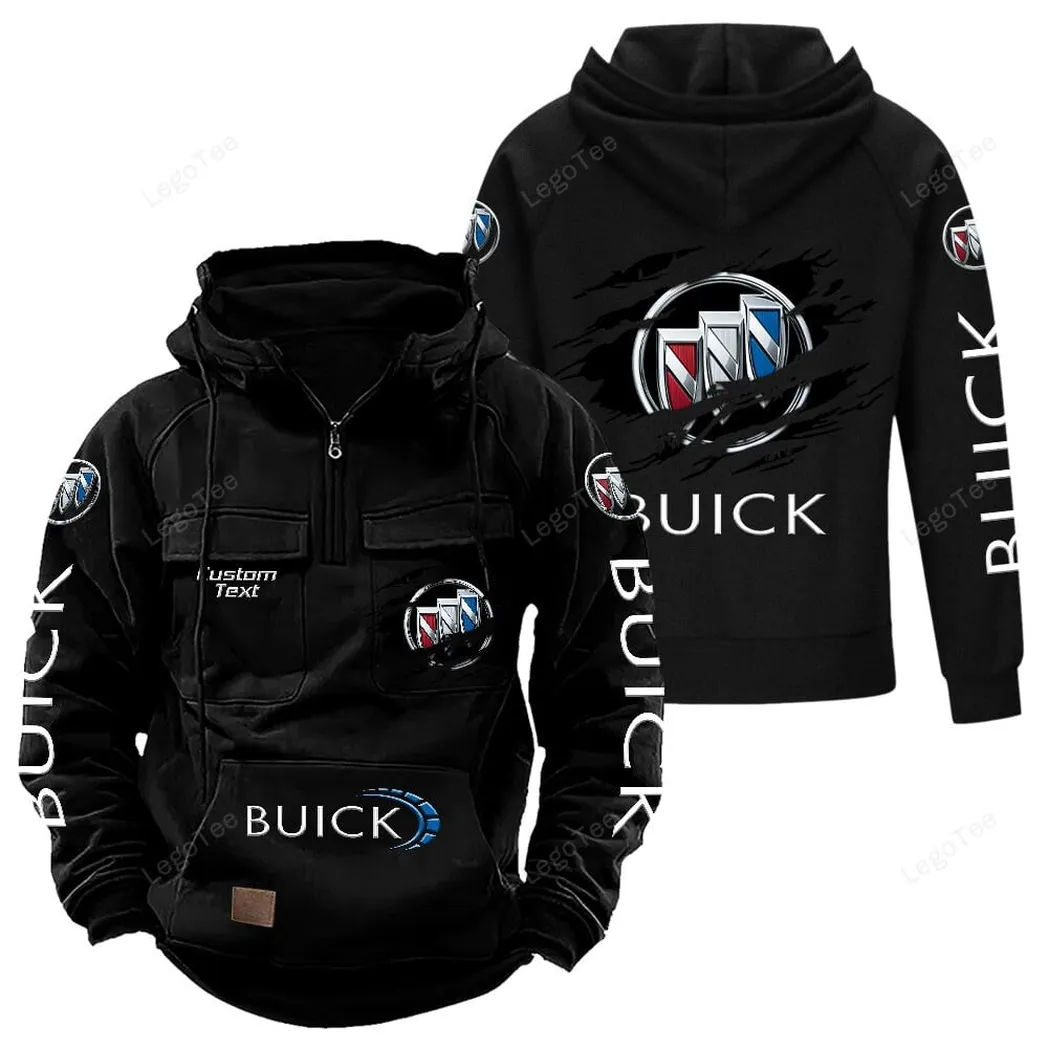 Family SUV Tactical Quarter-Zip Hoodie, Rugged Performance Quarter-Zip CAR122 - Black