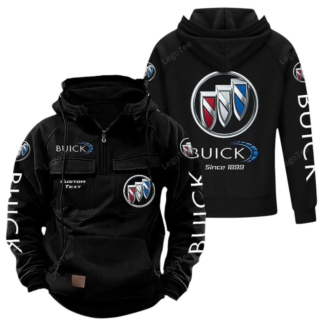 Family SUV Tactical Quarter-Zip Hoodie, Streetwear for Car Guys CAR960 - Black