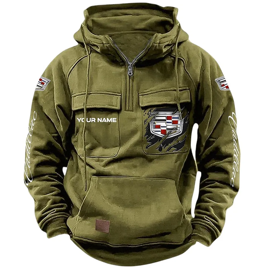 Refined Classic Ride Tactical Quarter-Zip Hoodie, Wrench & Ride Hoodie CAR164 - Army Green