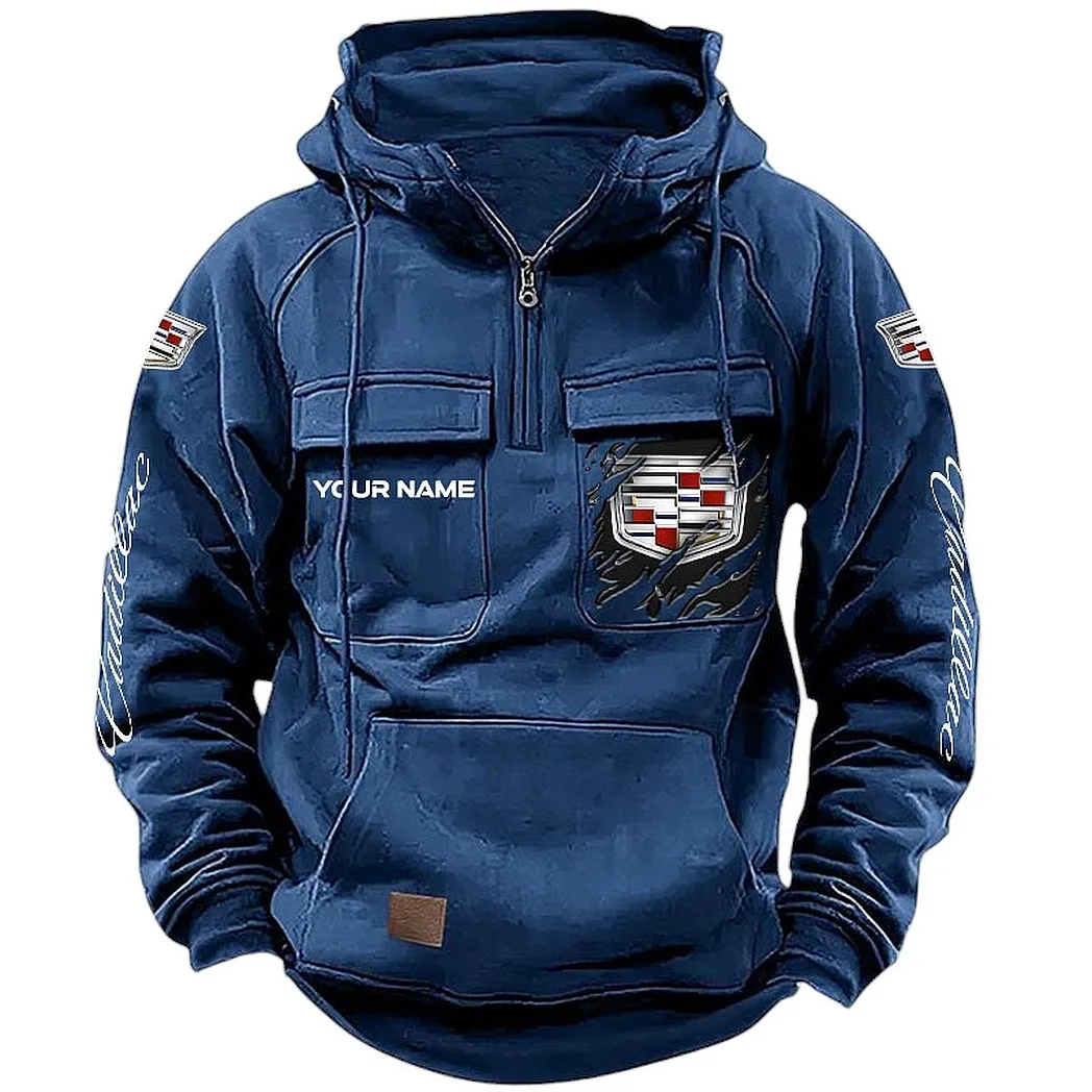 Premium Performance Car Tactical Quarter-Zip Hoodie, Driver's Quarter-Zip Essential CAR164 - Dark Blue