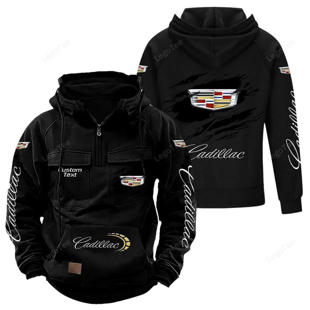 High-End Comfort Sedan Tactical Quarter-Zip Hoodie, Road Warrior Quarter-Zip CAR122 - Black