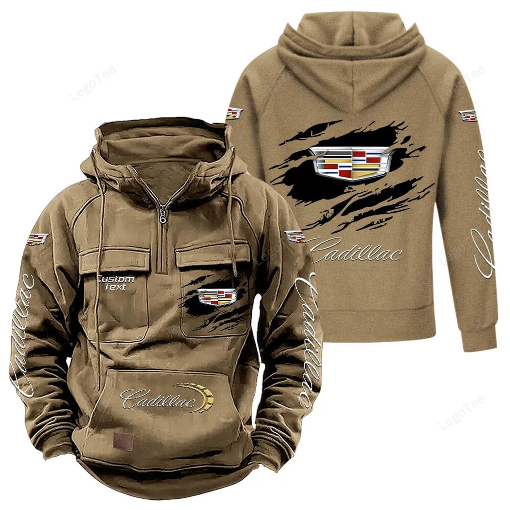 Classic American Cruiser Tactical Quarter-Zip Hoodie, Tuners' Tactical Quarter-Zip CAR122 - Khaki