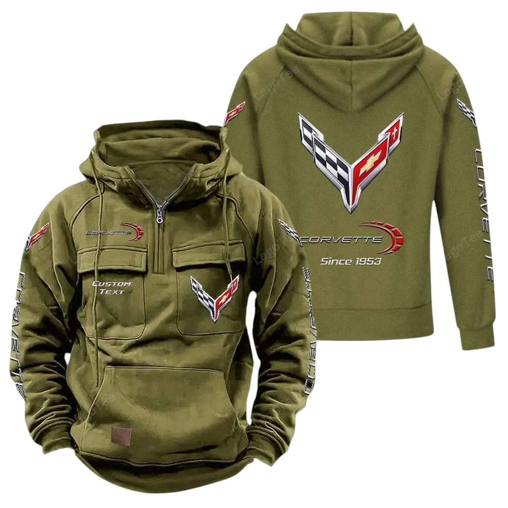 Performance Vehicle Tactical Quarter-Zip Hoodie, Everyday Rider Hoodie CAR960 - Army Green