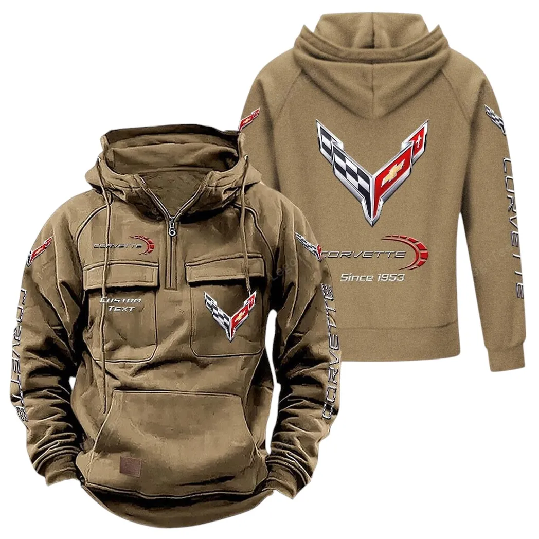 Speed Coupe Tactical Quarter-Zip Hoodie, Driver's Quarter-Zip Essential CAR960 - Khaki