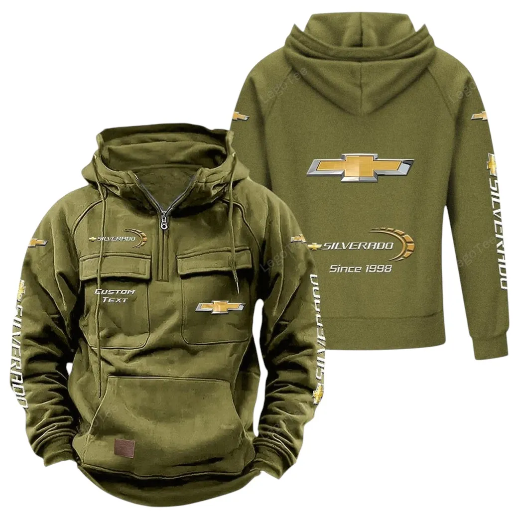 Full-Size Pickup Truck Tactical Quarter-Zip Hoodie, Road Warrior Quarter-Zip CAR960 - Army Green