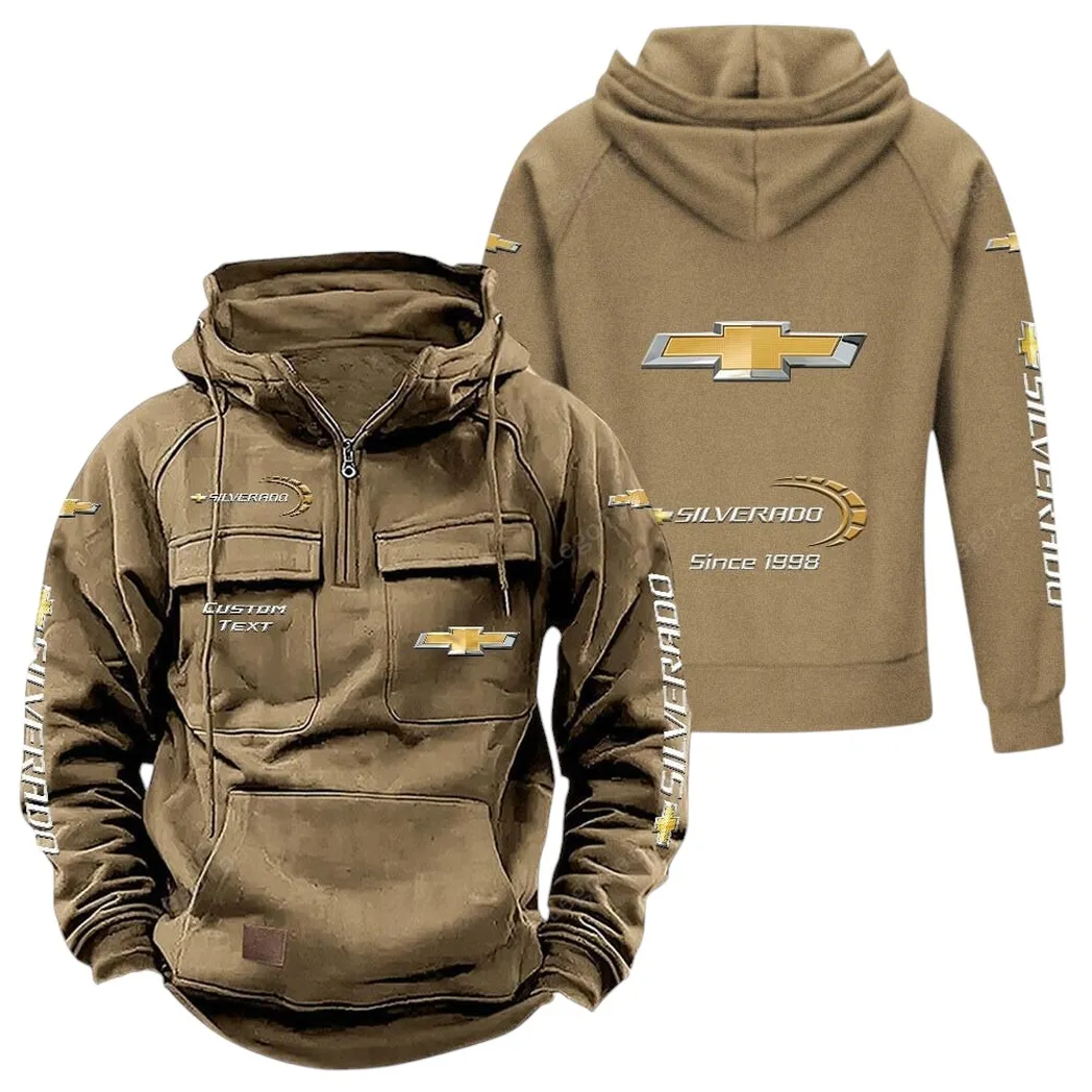 Utility Pickup Tactical Quarter-Zip Hoodie, Utility Hoodie for Drivers CAR960 - Khaki