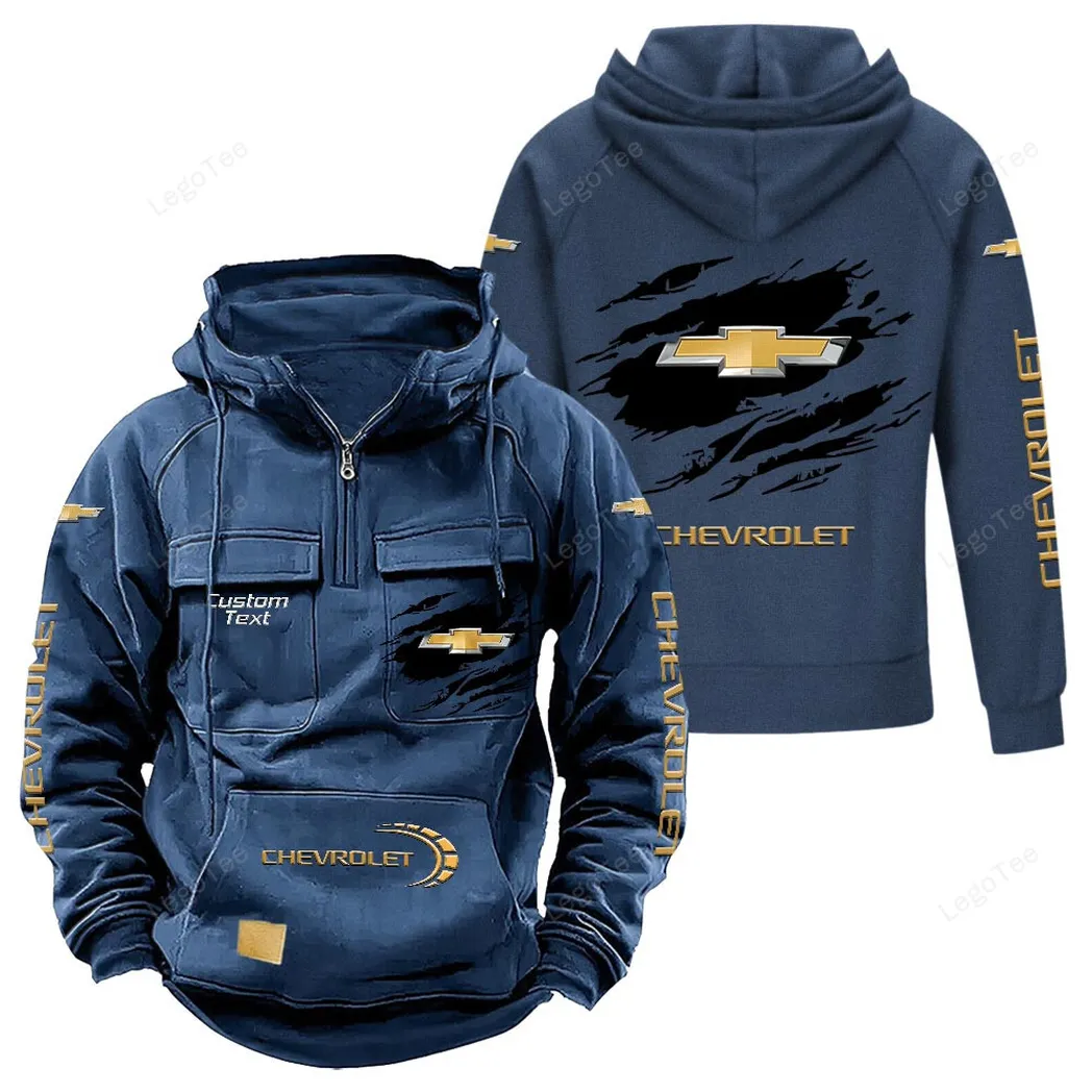 Reliable Family Car Tactical Quarter-Zip Hoodie, Street-Ready Tactical Gear CAR122 - Dark Blue