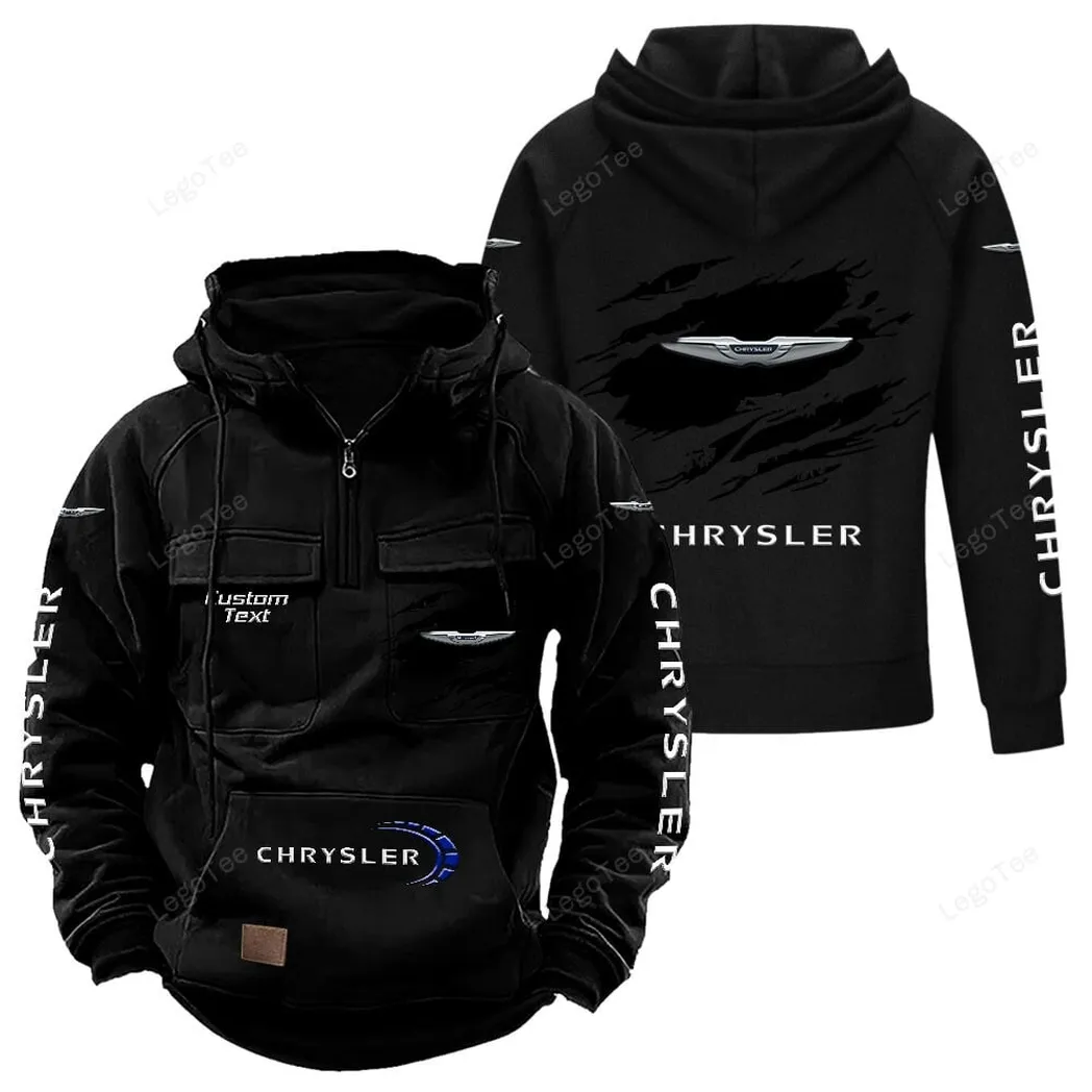 Comfortable Sedan Tactical Quarter-Zip Hoodie, Road-Ready Quarter-Zip Gear CAR122 - Black