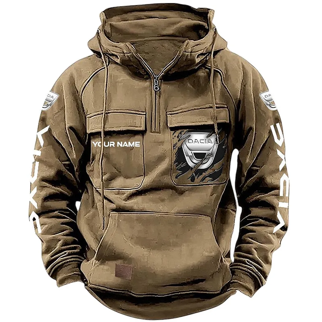Duramax Systems Tactical Quarter-Zip Hoodie, Garage-Tested Tactical Style CAR164 - Khaki