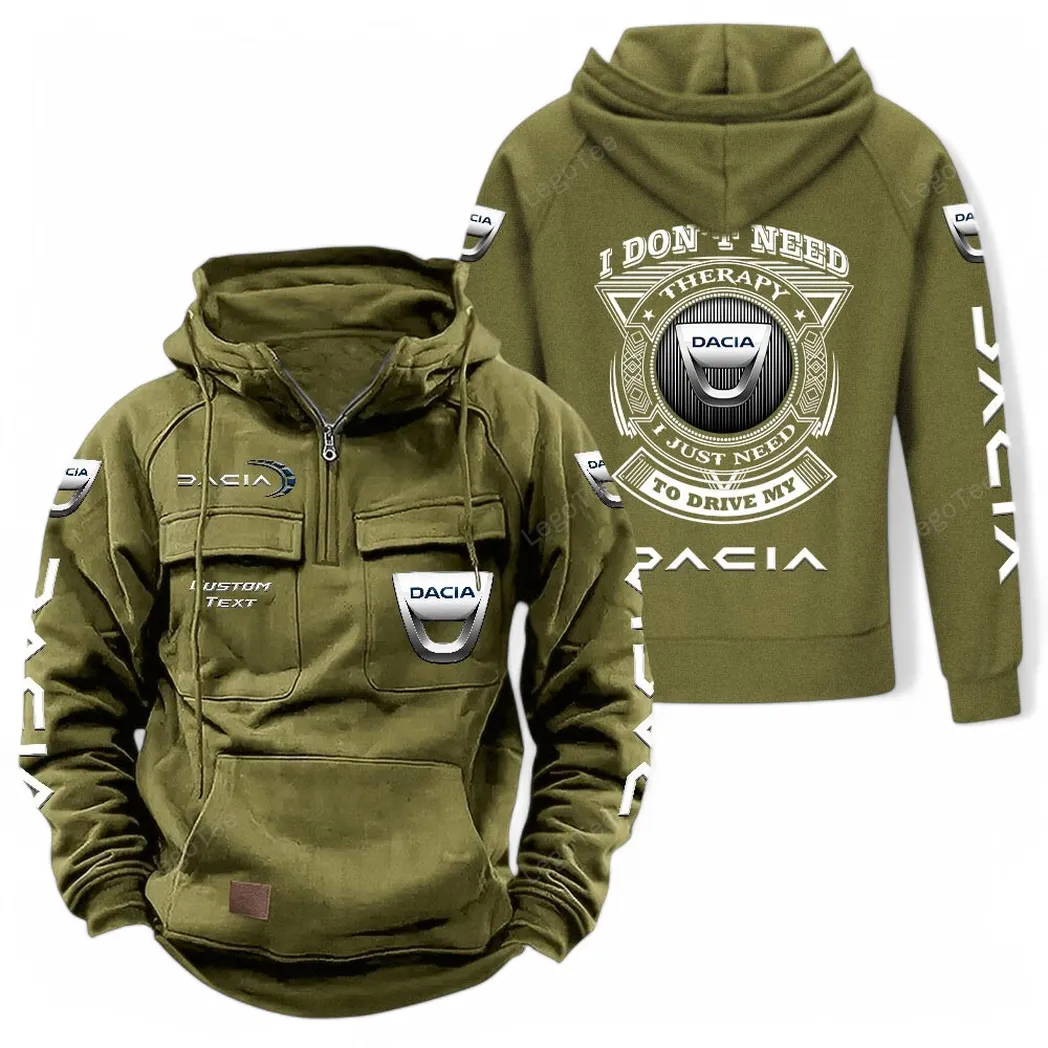 Duraforce Motors Tactical Quarter-Zip Hoodie, Wrench & Ride Hoodie CAR106 - Army Green