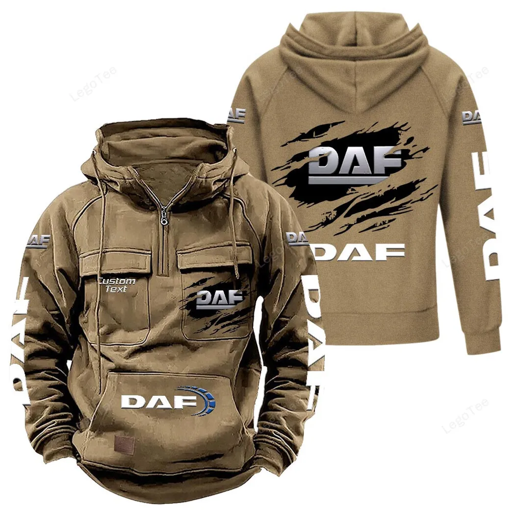 Logistics Truck Tactical Quarter-Zip Hoodie, Tuners' Tactical Quarter-Zip CAR122 - Khaki
