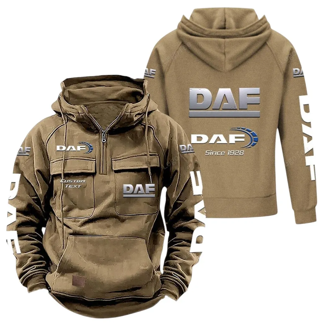 Industrial Vehicle Tactical Quarter-Zip Hoodie, Road Warrior Quarter-Zip CAR960 - Khaki