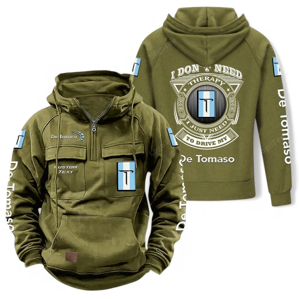 Sleek Speedster Tactical Quarter-Zip Hoodie, Wrench & Ride Hoodie CAR106 - Army Green