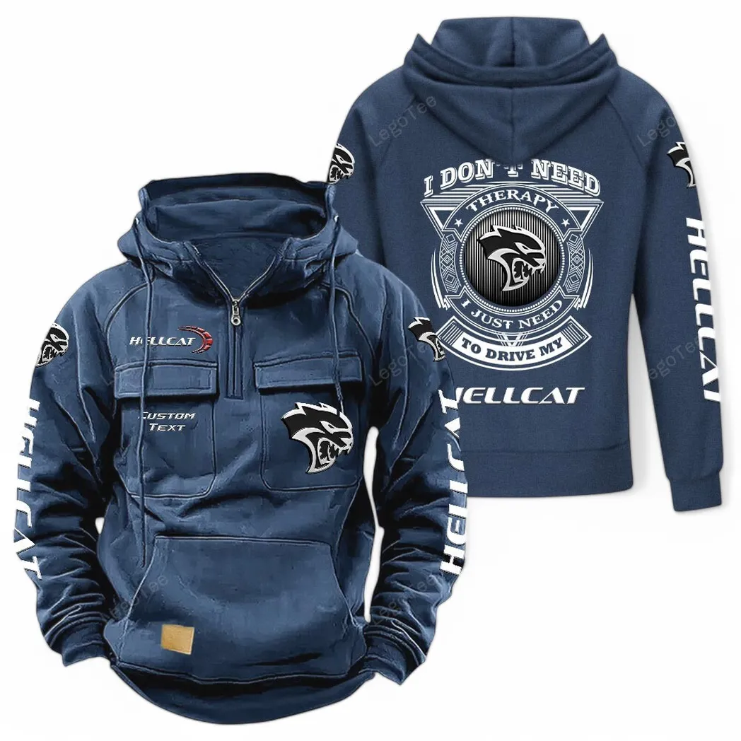 Horsepower Monster Tactical Quarter-Zip Hoodie, Classic Rider Quarter-Zip CAR106 - Dark Blue