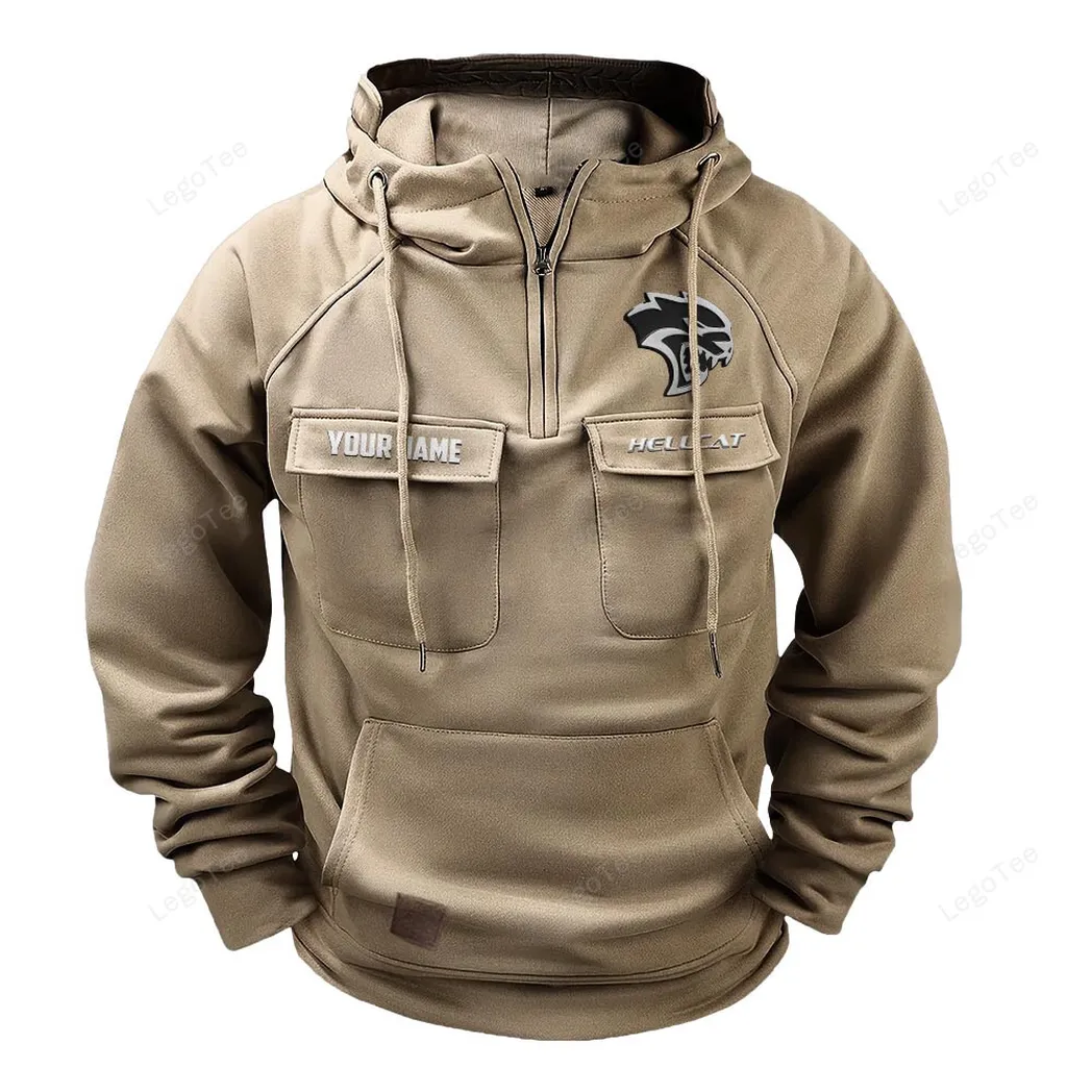 Street Beast Coupe Tactical Quarter-Zip Hoodie, Street-Ready Tactical Gear CAR109 - Khaki