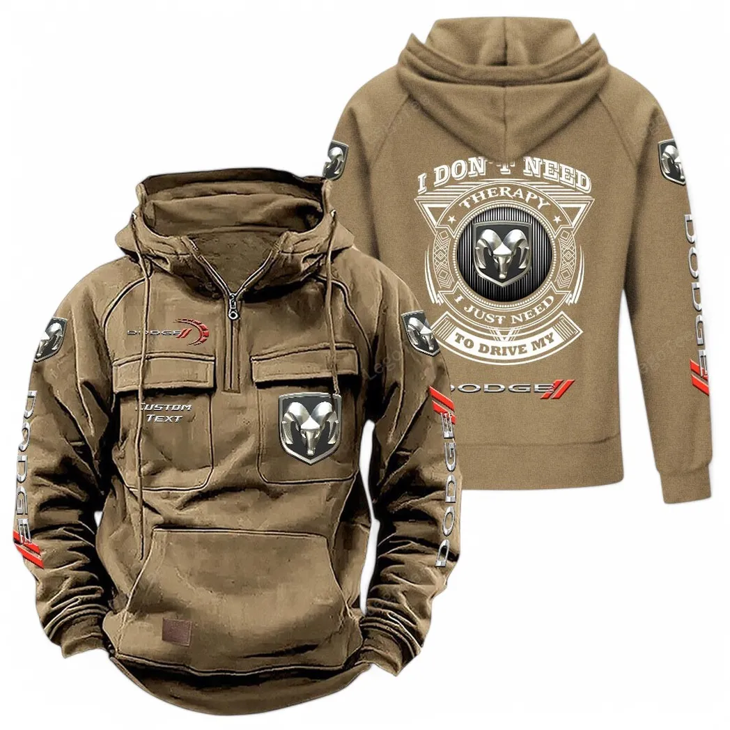 American Car Tactical Quarter-Zip Hoodie, Rugged Performance Quarter-Zip CAR106 - Khaki
